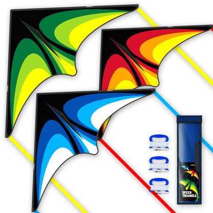 SGftre Delta Kite Three Set for Kids and Adults,Easy to Fly Adult Kites,Perfect Family Kite for Parks and Beach, Delta Kites for Fun Outdoor Activities