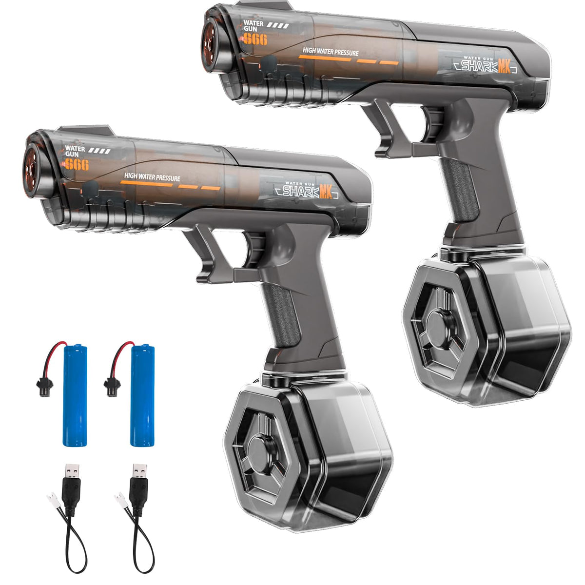 2 Pack Electric Water Gun, Water Guns for Adults, Magazine Large Capacity Automatic Water Gun, Toys for Pool, Beach, Outdoor Activities