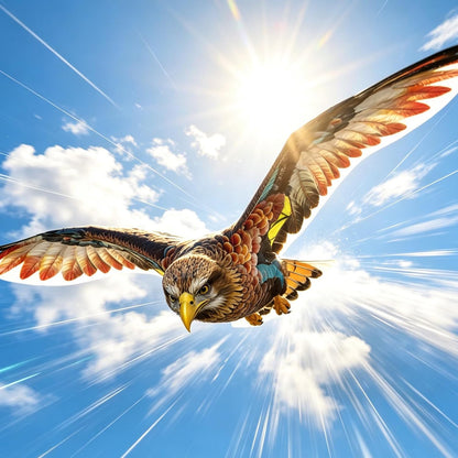 Bald Eagle Kite, Easy to Fly for Kids Kite for Beginners Red/Brown