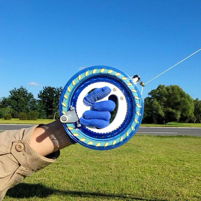 Octopus Kite & Kite Reel Set, Easy to Fly for Beach Trip, Nice Winder for Kids & Adults, Single Line Frameless Style with 7.2 Inch Wheel Kit (Orange)