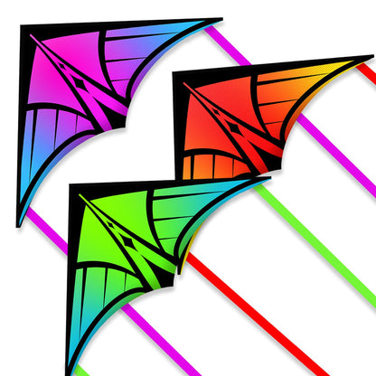 Large Delta Kite for Kids & Adults, Easy to Fly Kite with Line