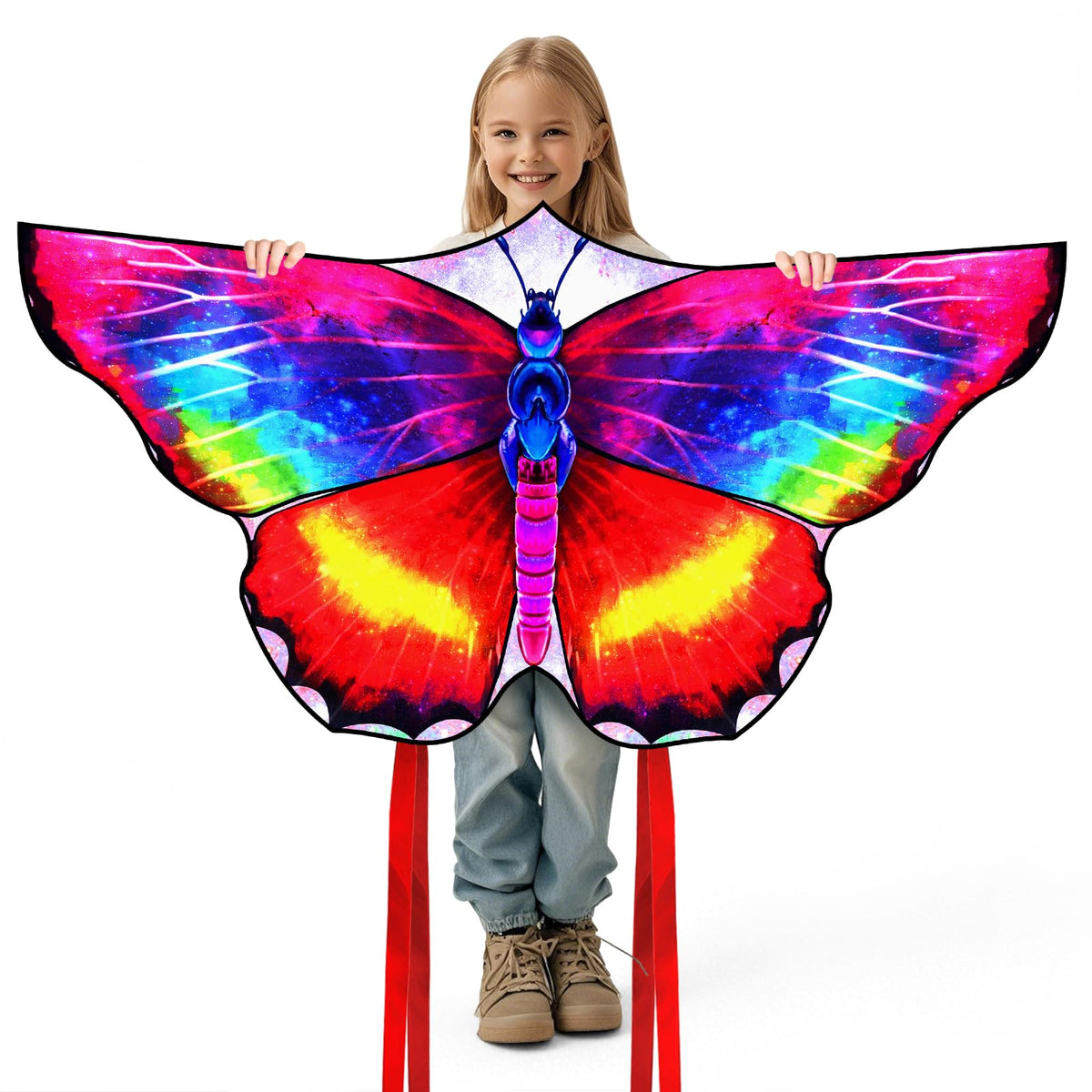 Large Kite for Kids & Adults, Easy to Fly Single Line for Kids Ages 4-8 & 8-12, Comes with 300 FT Kite String Handle