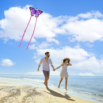Large Butterfly Kite for Adults and Kids Ages 4-8 & 8-12 Easy to Fly, 55''X28'' Single Line Kite for Outdoor, Park or Beach