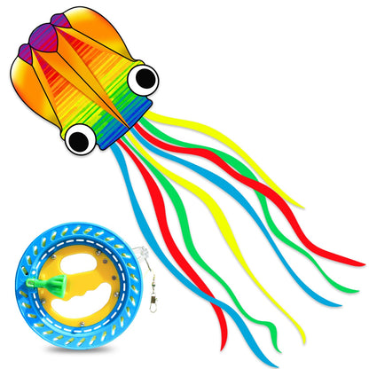 Xida Octopus Kites for Kids Ages 4-8 Easy to Fly, Big Beach Kite for Adults