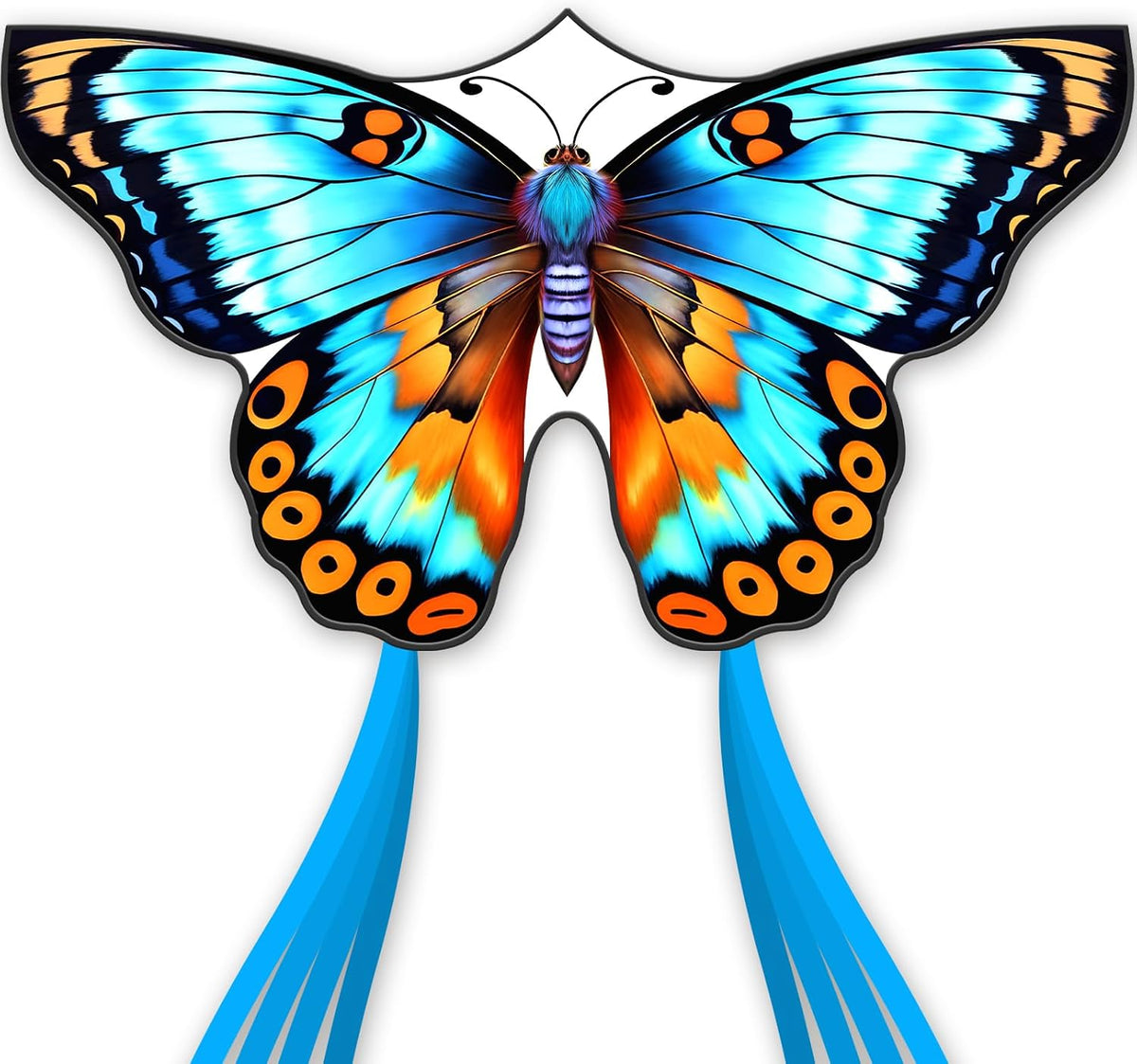 Butterflys for Kids, Beautiful Kite Easy to Fly for Beginners with 328 ft Line & Line Winder (Flower Butterfly Kite, 1)