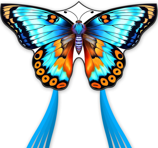 Butterflys for Kids, Beautiful Kite Easy to Fly for Beginners with 328 ft Line & Line Winder (Flower Butterfly Kite, 1)