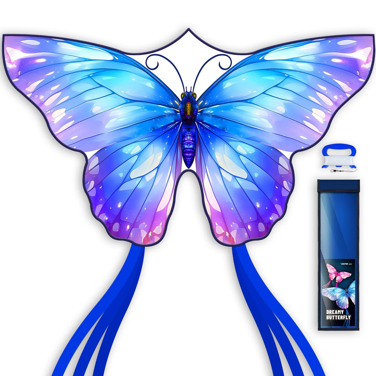 SGftre Colorful Butterfly Kite,Easy to Fly Large Outdoor Kite for Kids & Adults, Beach & Park Toys with Durable Nylon, Family Fun Activities