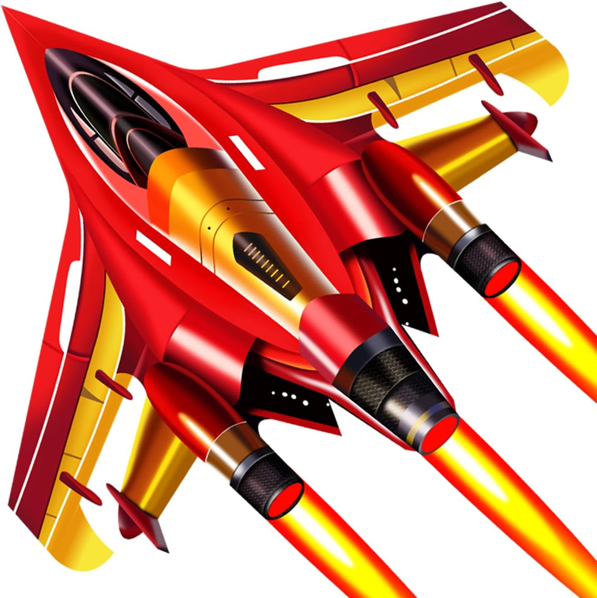 Fighter Jet Kite for Kids & Adults, Easy to Fly Airplane Kite