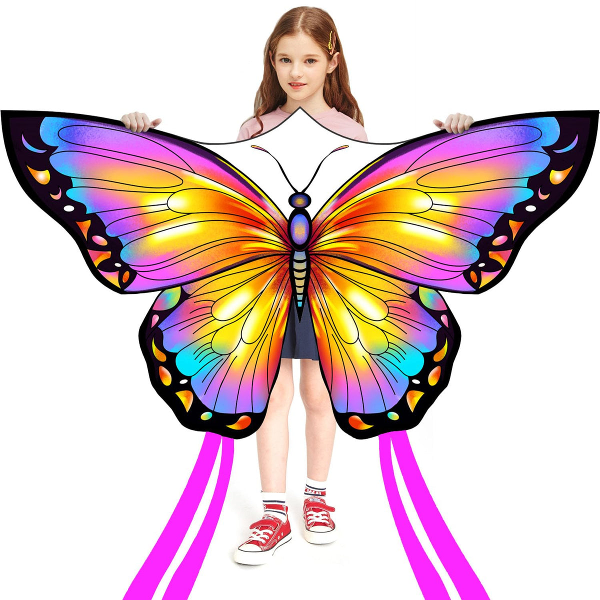 HONBO Butterfly Kites for Kids & Adults, Easy to Fly for Beginners, Each Kite with 300ft Line Handle,Beginner Kite for Kids Ages 4-8,Beach Kites for Outdoor Activities & Family Trip