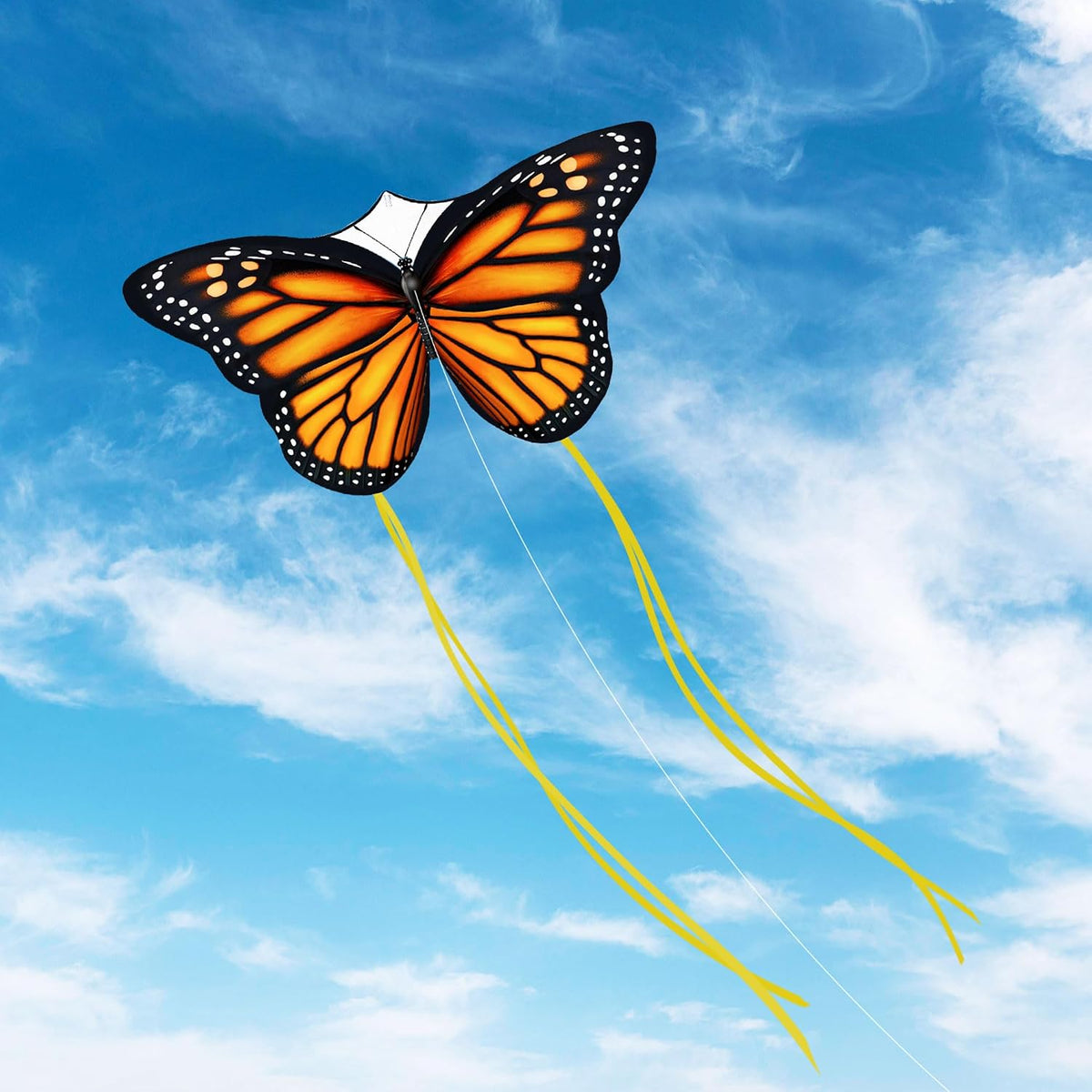 2024 New 55" Monarch Butterfly Kite for Kids and Adults Large Kites Easy to Fly Beginners Single Line String with Tail for Beach Trip Park Outdoor Activities
