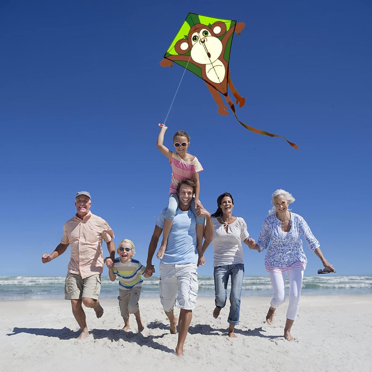 HENGDA KITE Kids Children Cartoon Monkey Kites with Flying Line