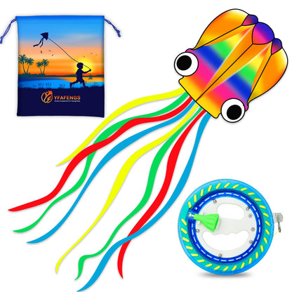 Large Octopus Kites for Kids & Adults, Big Beginner Beach Kites