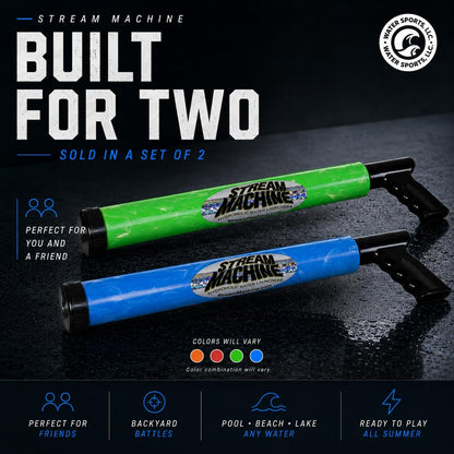 Stream Machine TL-750 Pack of 2, Single Barrel Long Range Water Launcher