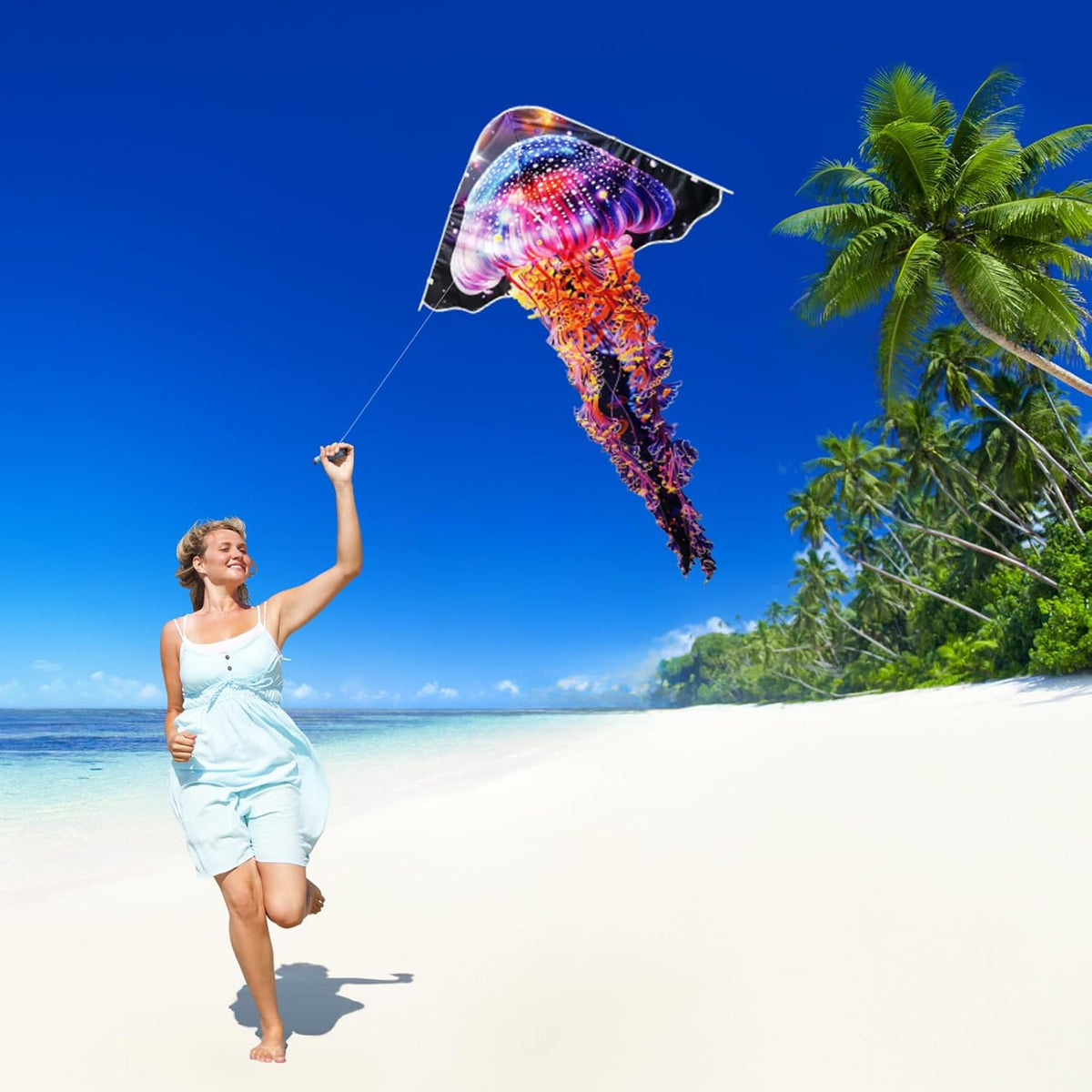 HENGDA KITE Octopus Kite Cuttlefish Kite for Kids Beginners and Adults,Jellyfish Kite,Easy to Fly and Assemble,Suitable for Outdoor Activities
