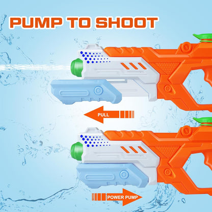 Quanquer Water Guns for Kids Adults - 3 Pack Super Squirt Water Toy Gun 600CC High Capacity Long Shooting Range Soaker Blaster for Swimming Pool Beach Outdoor Fighting Party
