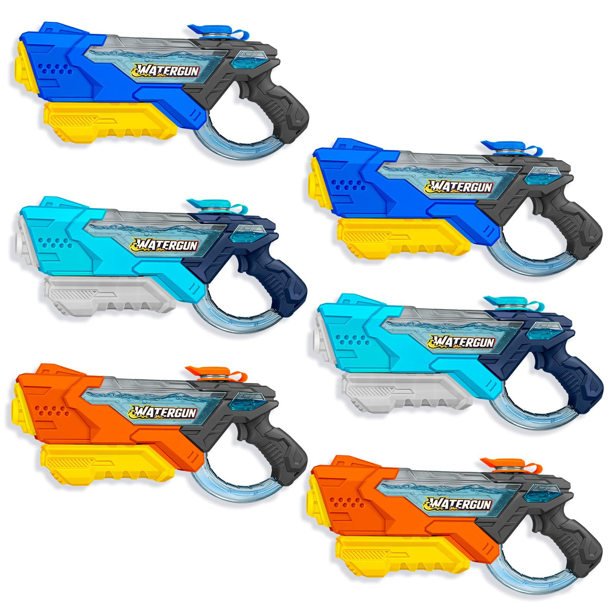 4 Pack Water Guns for Kids and Adult, Long Range 600ML Water Squirter, Colorful Super Blaster Soaker with Clear Visible Water Tank, Swimming Pool Summer Beach Outdoor Fighting Toys