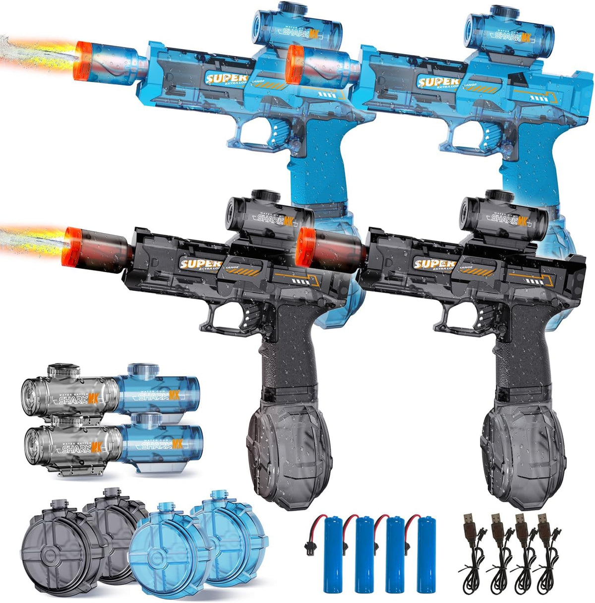 4Pcs Electric Water Gun for Kids Adults Squirt Gun Water Guns