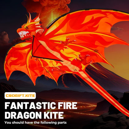 4 Pack Large Kites Fire Dragon Green Snake Devil Fish Red Mollusc Octopus