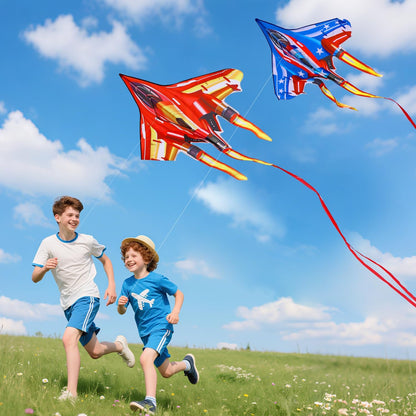 Fighter Jet Kite for Kids & Adults, Easy to Fly Airplane Kite
