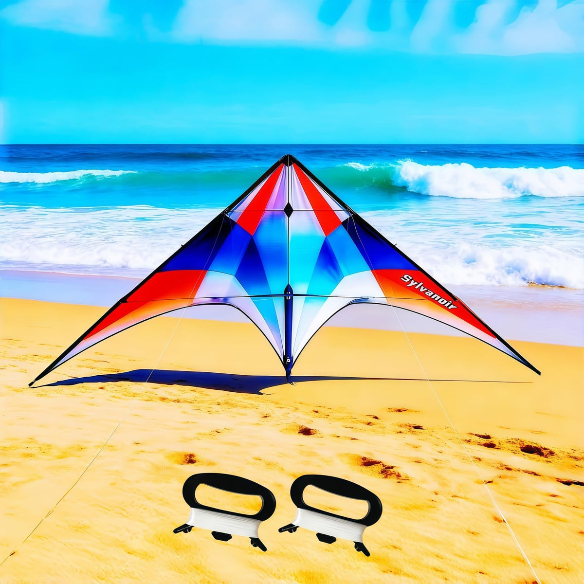 57-Inch Double-Line Sport Stunt Kite with Handle, Ready to Fly & Easy to Control, Ideal for Outdoor Fun at Beach & Park