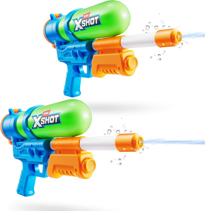 XSHOT Water Fast-Fill 80s Super Splash Water Blaster 2 Pack (Purple) by ZURU – Vintage-Style with Fast-Fill Tech, 33ft Range & 750ml Tank, Outdoor Summer Water Toy for Kids Ages 6+