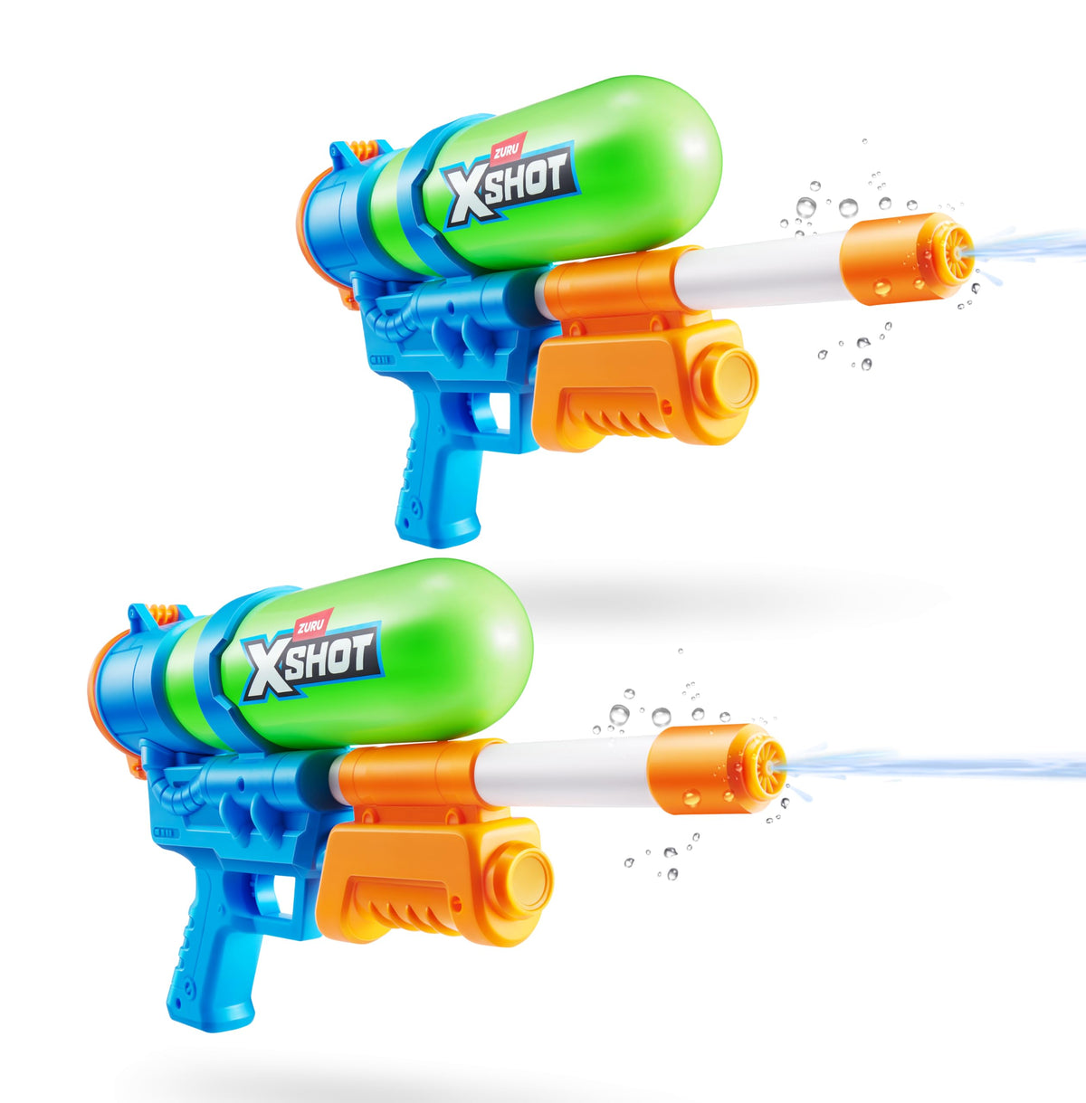 XSHOT Water Fast-Fill 80s Super Splash Water Blaster 2 Pack (Purple) by ZURU – Vintage-Style with Fast-Fill Tech, 33ft Range & 750ml Tank, Outdoor Summer Water Toy for Kids Ages 6+