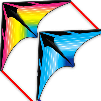 3 Piece Set Delta Kites for Kids & Adults,Easy to Fly Kite with Classic Triangle,Perfect Kites for Family Trip, Excellent Outdoor Activity and Games Toys, Best Choice for Beginners.(Delta, 3)