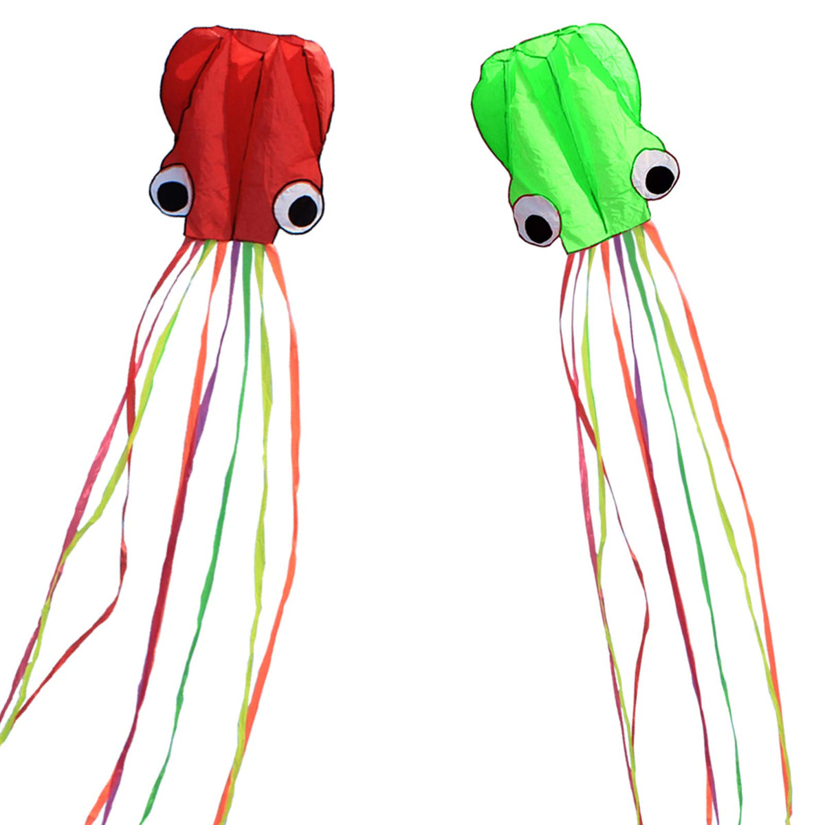 Hengda Kite Soft Octopus Kite Series, Beautiful Kite with Long Colorful Tail for Kids and Adults, Easy to Fly Beach Kites, Excellent Outdoor Games and Activity Toys, Suitable for Beginners.