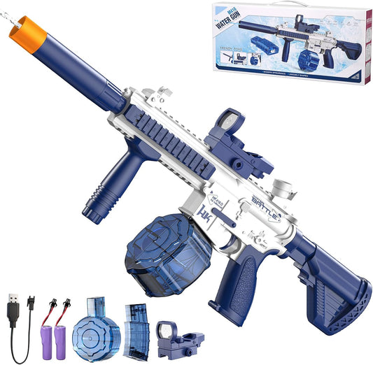 Electric Water Gun,Water Gun Toy,Squirt Gun Water Blaster up to 32 FT Long Range,Outdoor Pool Party Shooting Game Toy with 2 Batteries and 2 Water Tanks,Ideal Summer Watergun Gift for Kids & Adults.
