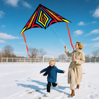 Delta Beginner Kite for Kids & Adults, Easy to Fly Beach Kite