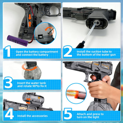 4Pcs Electric Water Gun for Kids Adults, Water Guns Squirt Gun