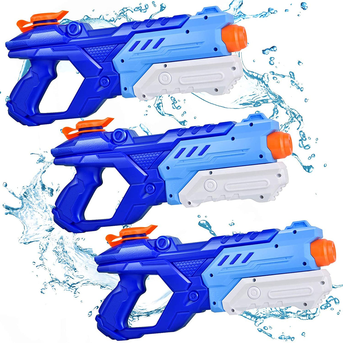 Quanquer Water Guns for Kids Adults - 3 Pack Super Squirt Water Toy Gun 600CC High Capacity Long Shooting Range Soaker Blaster for Swimming Pool Beach Outdoor Fighting Party