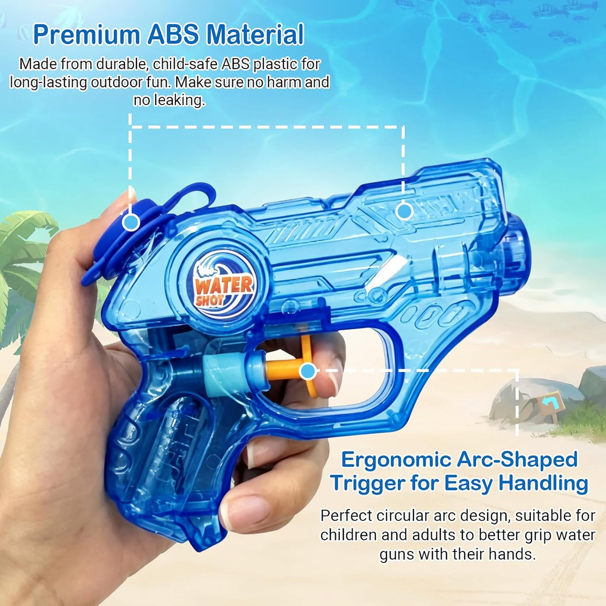 Mini Water Gun for Kids Toddler, 4 Pack Squirt Soaker Blasters Water Guns