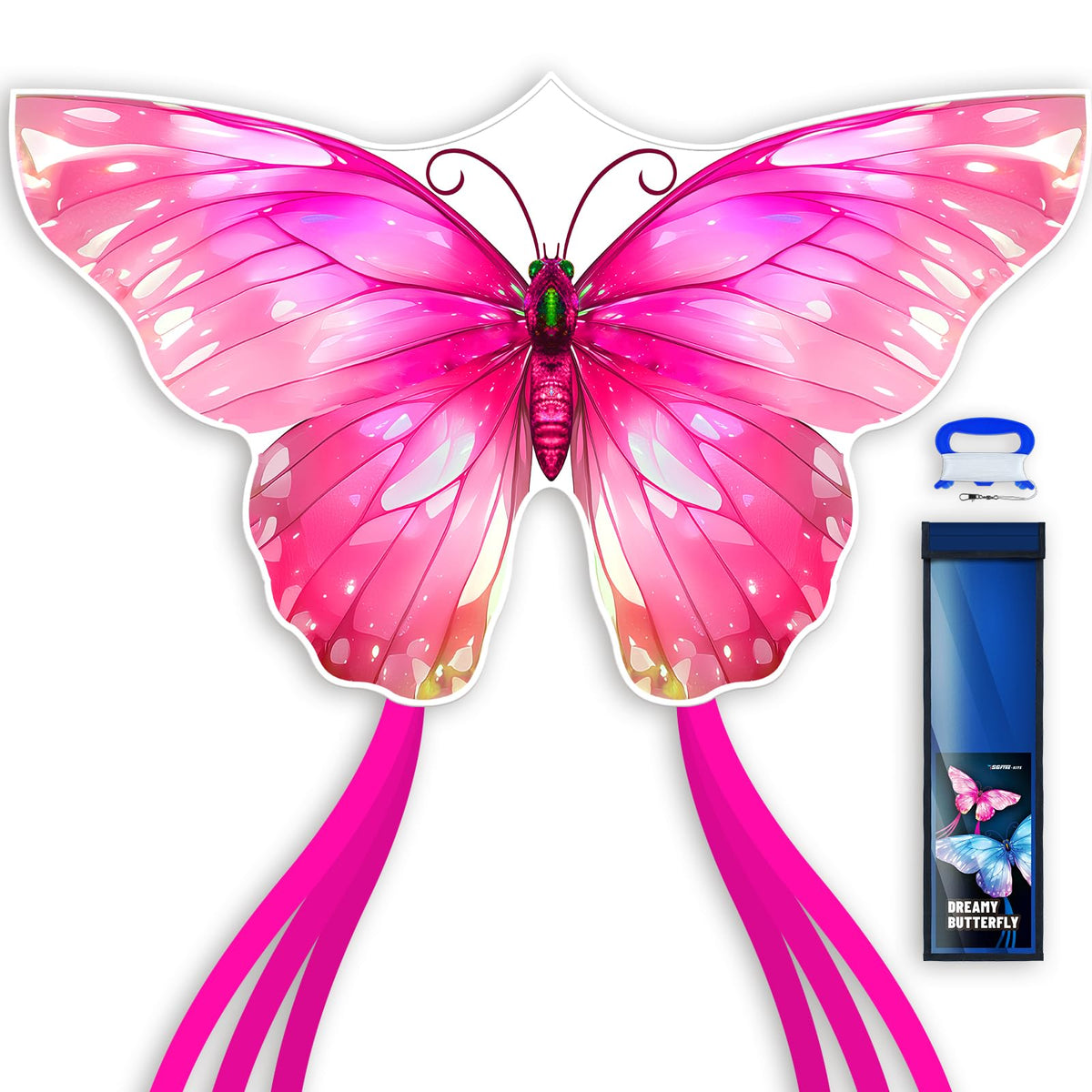 SGftre Colorful Butterfly Kite,Easy to Fly Large Outdoor Kite for Kids & Adults, Beach & Park Toys with Durable Nylon, Family Fun Activities