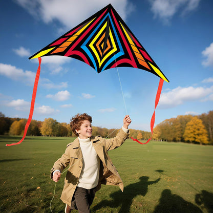 Delta Beginner Kite for Kids & Adults, Easy to Fly Beach Kite