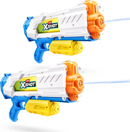 XSHOT Water Fast-Fill Medium Water Blaster (2 Pack) by ZURU, Watergun, 2 Pack X Shot Water Blaster (Fills with Water in just 1 Second!)