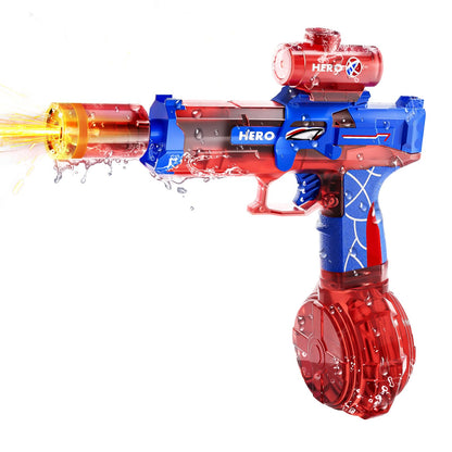Electric Water Guns for Adults Kids, Automatic Squirt Gun, with 26FT Range, Super Blaster Soaker High Capacity Pistol for Swimming Pool Party Toy ColorBlast LED Electric Water Gun (Blue)