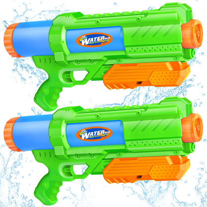 Super Water Gun for Kids Adults: 2 Pack - 1200CC Water Toy Gun Super Water Squirt Blaster Soaker Long Range High Capacity Swimming Pool Beach Outdoor Summer Fun Party Games, Gifts for Boys and Girls