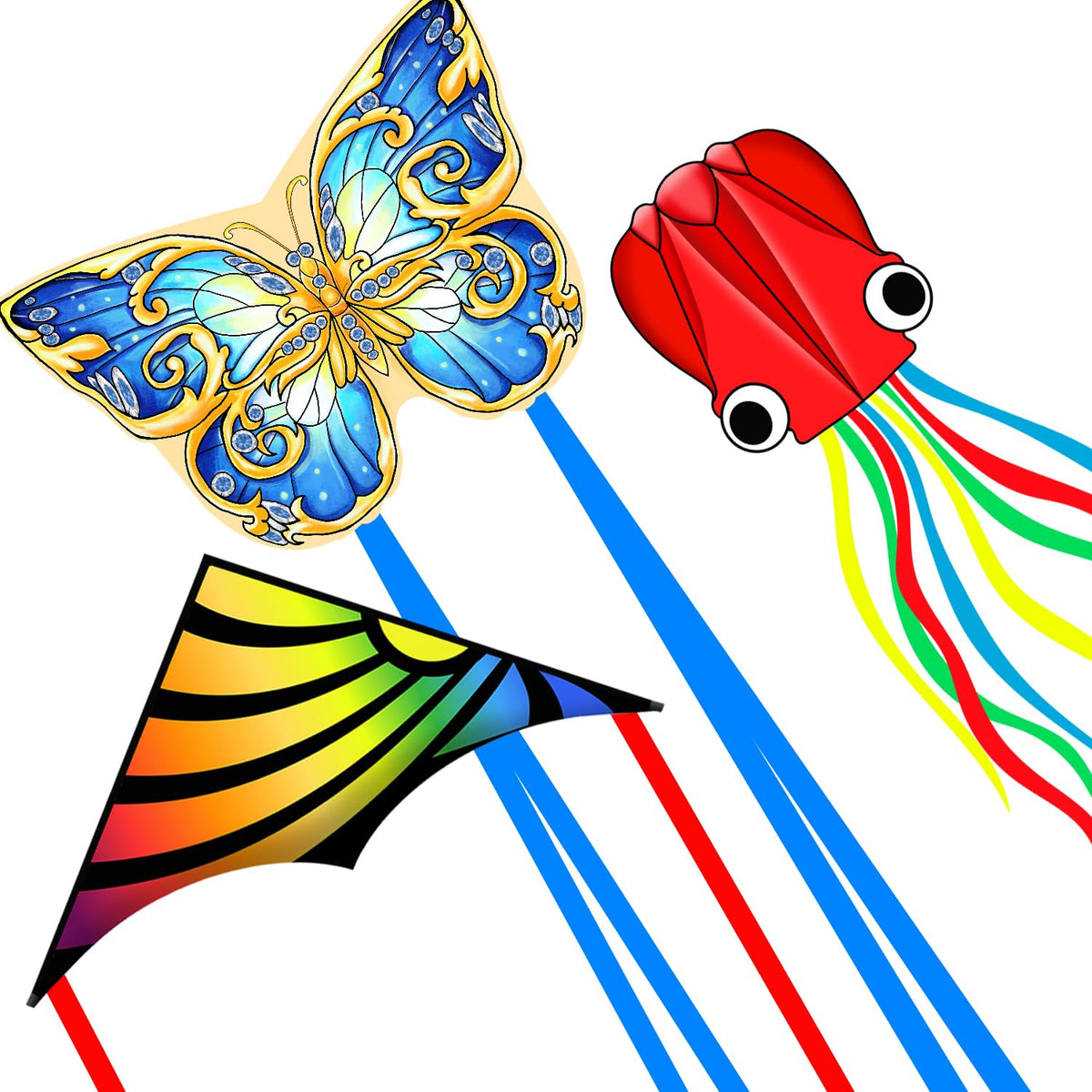 Xida Butterfly Kites for Kids and Adults Easy to Fly, Large Beach Kites