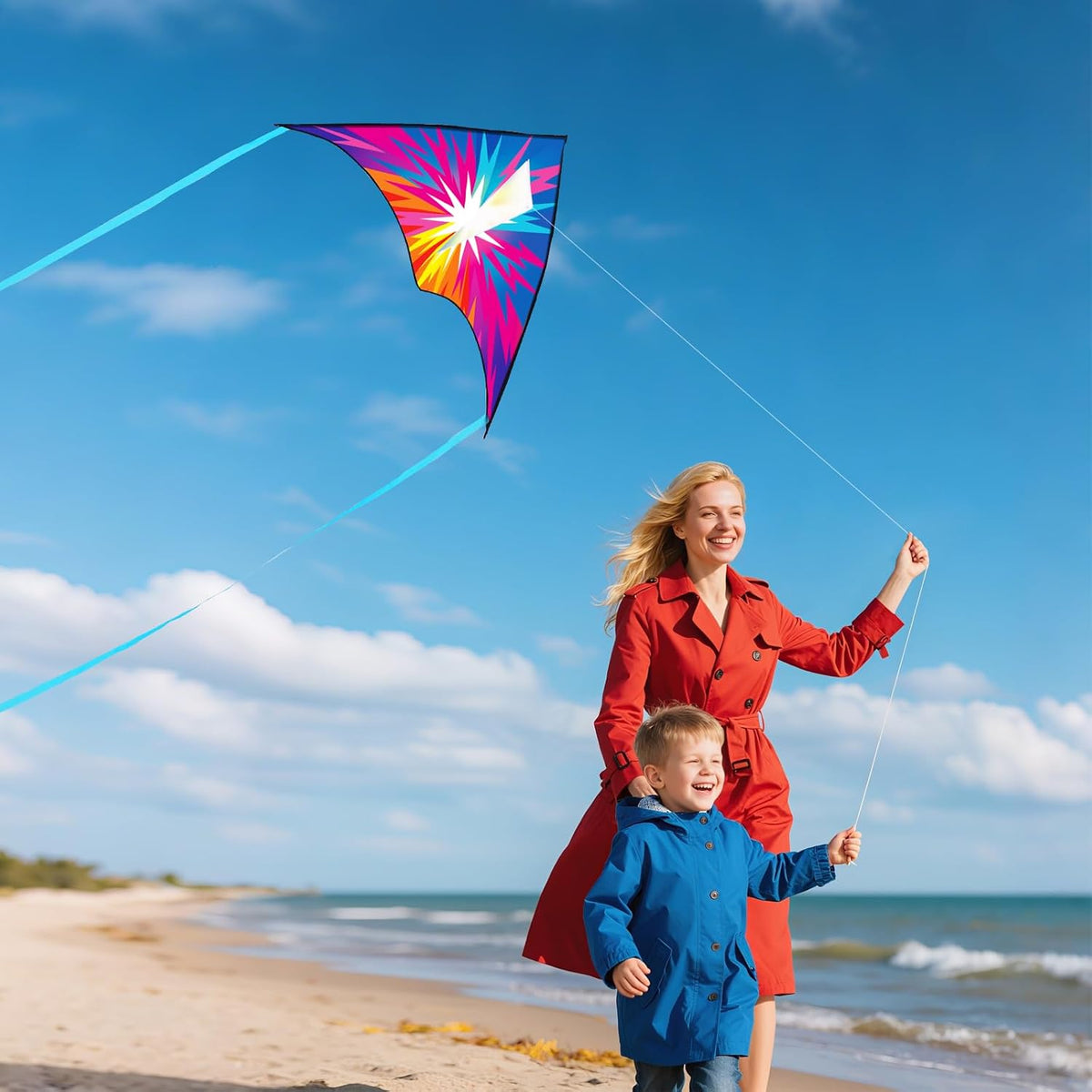 Xida Kites for Kids Ages 4-8 8-12 Easy to Fly, Large Beach Kites for Adults