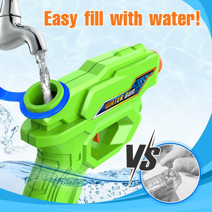 Water Guns for Kids, 4 Pack Mini Squirt Guns Long Range Water Gun Pistol