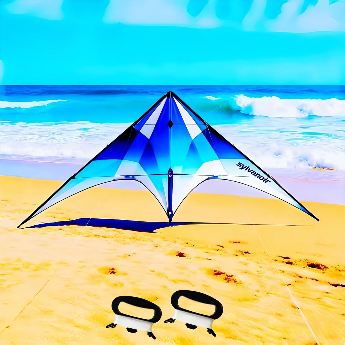 57-Inch Double-Line Sport Stunt Kite with Handle, Ready to Fly & Easy to Control, Ideal for Outdoor Fun at Beach & Park