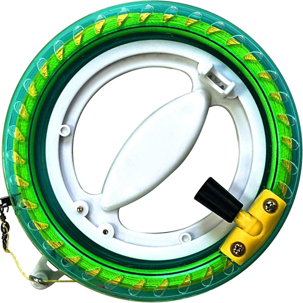 HENGDA KITE Professional Outdoor Kite Line Winder Winding Reel Grip Wheel with 650 Feet (60LBS) Flying Line String Flying Tools with Lock for Kids and Adults