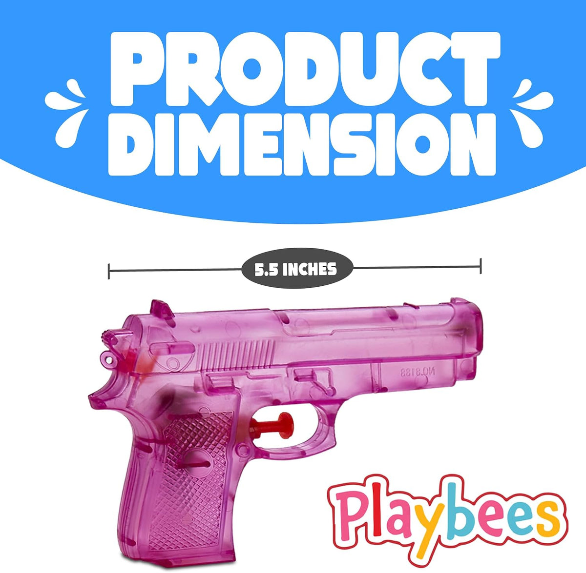 Water Guns for Kids, 6 Inch Squirt Guns, Pool Beach Party Toy, 12 Pack