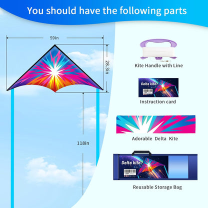 Xida Kites for Kids Ages 4-8 8-12 Easy to Fly, Large Beach Kites for Adults