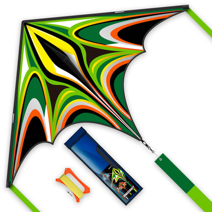 Kite, Large Delta Kites for Kids and Adults, Easy to Fly Rainbow Kites, Durable Multifunctional Beach Kite, Tangle-Free Flight Line, Durable