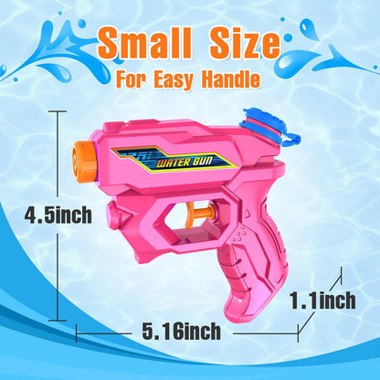 Water Guns for Kids, 4 Pack Mini Squirt Guns Long Range Water Gun Pistol