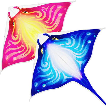 Devil Fish Kite for Kids Ages 4-12, Easy to Fly Beach Kites for Adults