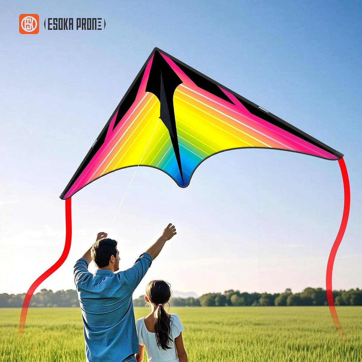 3 Piece Set Delta Kites for Kids & Adults,Easy to Fly Kite with Classic Triangle,Perfect Kites for Family Trip, Excellent Outdoor Activity and Games Toys, Best Choice for Beginners.(Delta, 3)