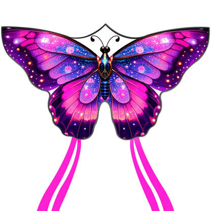 Large Butterfly Kite for Adults and Kids Ages 4-8 & 8-12 Easy to Fly, 55''X28'' Single Line Kite for Outdoor, Park or Beach